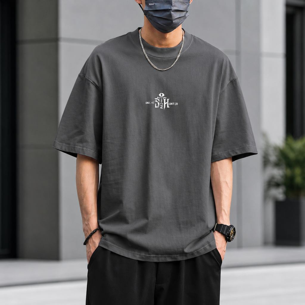 Short-Sleeved Men's T-Shirt Trendy Summer Half-Sleeved Trendy Summer Wear 2025 New Pure Cotton Loose Tops T-Shirt
