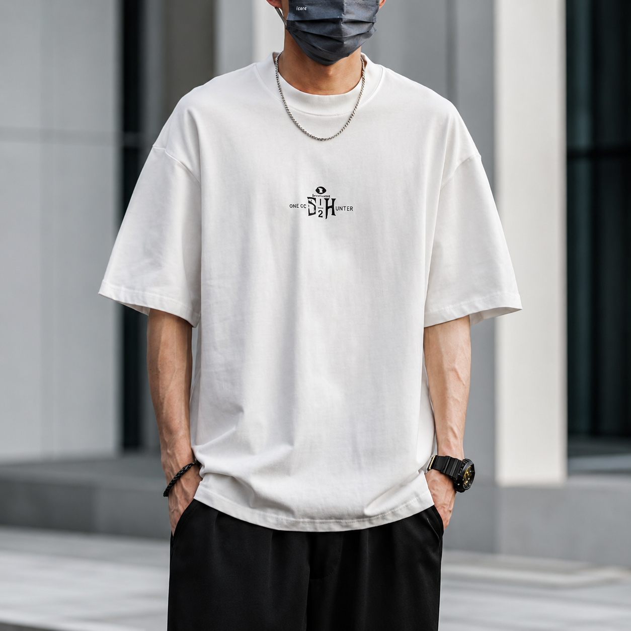 Short-Sleeved Men's T-Shirt Trendy Summer Half-Sleeved Trendy Summer Wear 2025 New Pure Cotton Loose Tops T-Shirt
