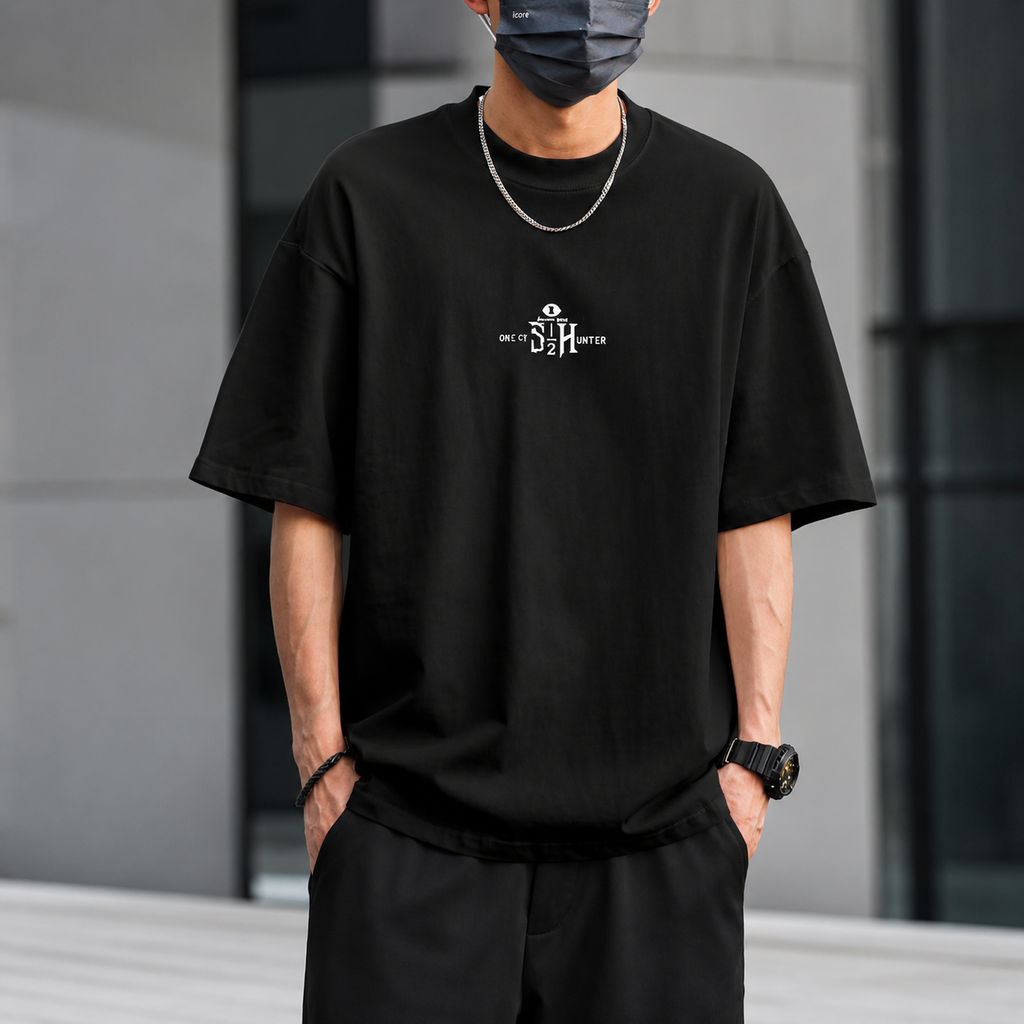 Short-Sleeved Men's T-Shirt Trendy Summer Half-Sleeved Trendy Summer Wear 2025 New Pure Cotton Loose Tops T-Shirt