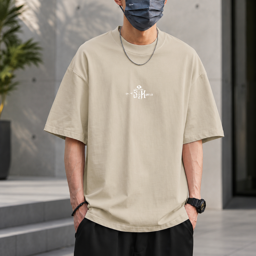 Short-Sleeved Men's T-Shirt Trendy Summer Half-Sleeved Trendy Summer Wear 2025 New Pure Cotton Loose Tops T-Shirt