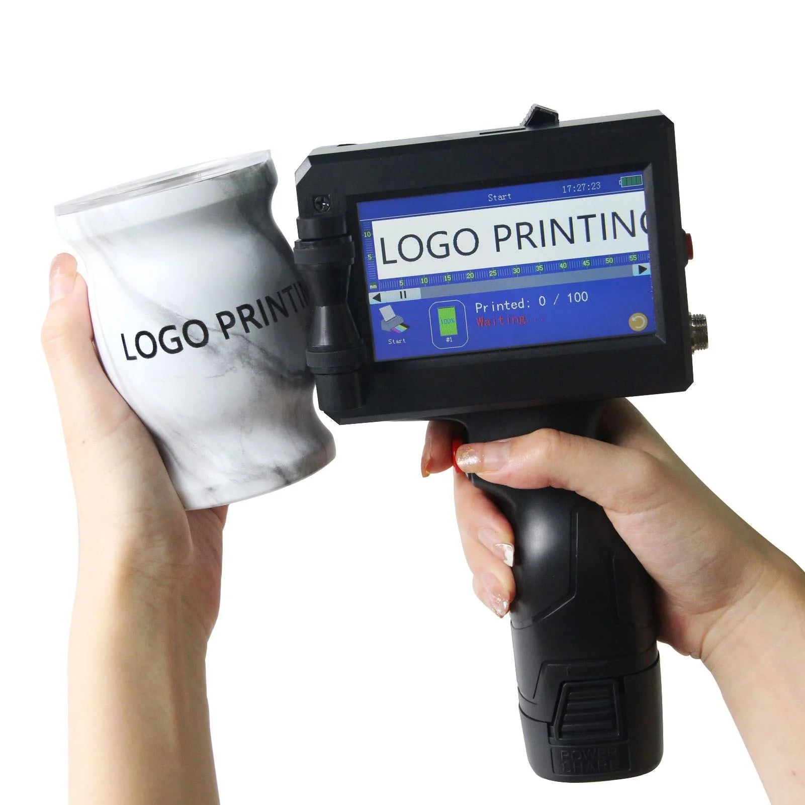 Not Encrypted Hand-held inkjet printer Production date QR code Invisible Ink Printing Machine for Perfume Cosmetic Bottle