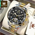 OLEVS 6605 Top Luxury Men's Automatic Mechanical Watch Classic Green Water Ghost Waterproof Luminous Fashion Men's Watch