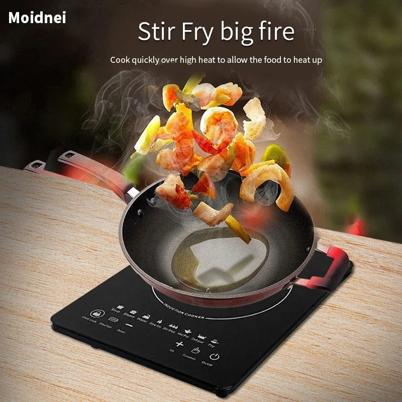 Authentic 2200W House Hold Glass Touch Screen Stir-fry Intelligent New Integrated Energy-saving Cooker