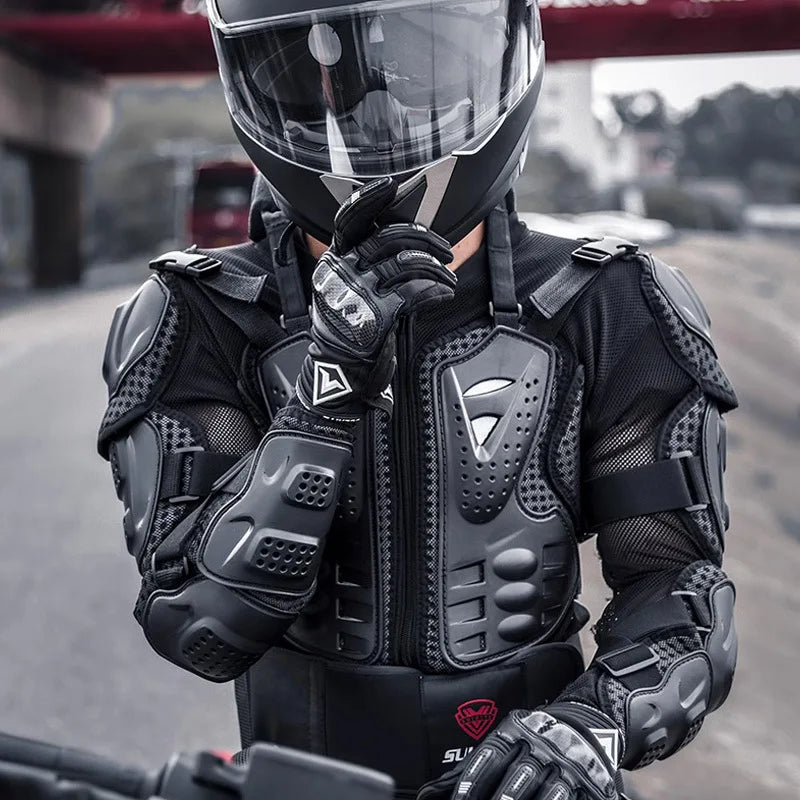 PE Shell Motocross Dirt Bike Spine Gear Armor Jacket and Pants Set