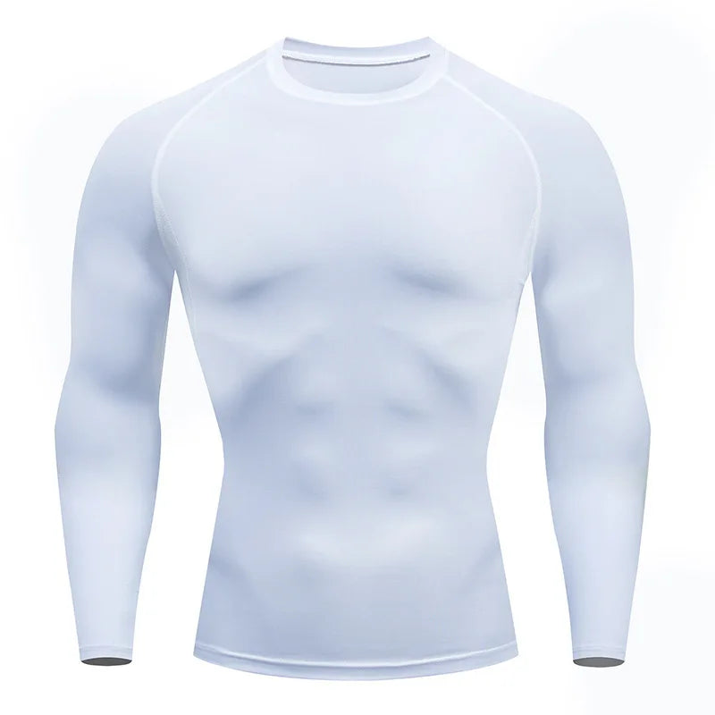 Men's Compression Shirts Long Sleeve Athletic T Shirt Workout Cool Dry Running Tops Gym Undershirts Baselayers for Men
