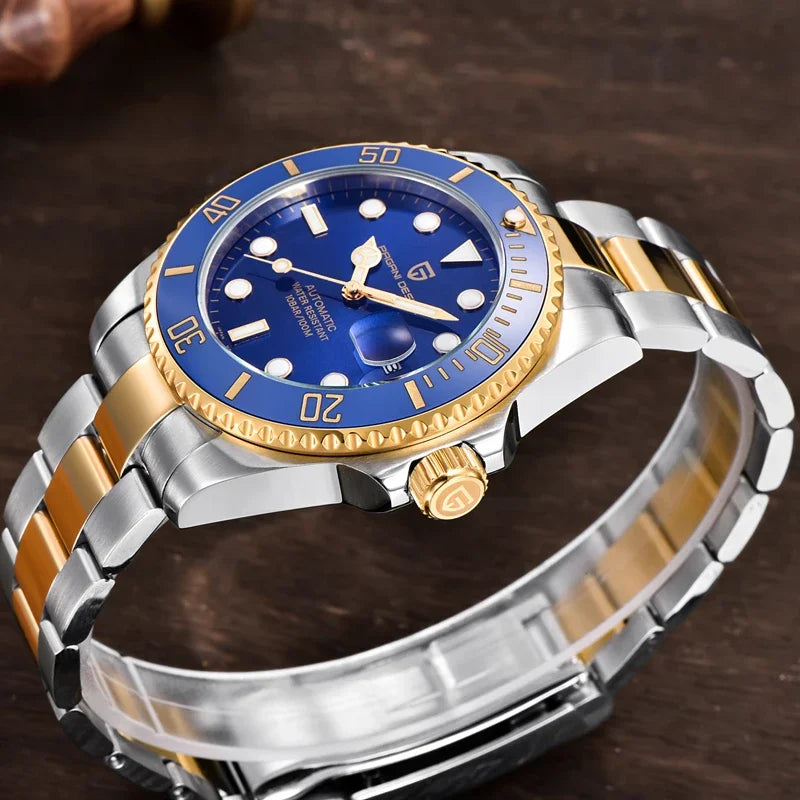 PAGANI DESIGN Top Brand Automatic Watch Luxury Sapphire Glass Mechanical Wristwatch Sports Stainless Steel Waterproof Men Watch