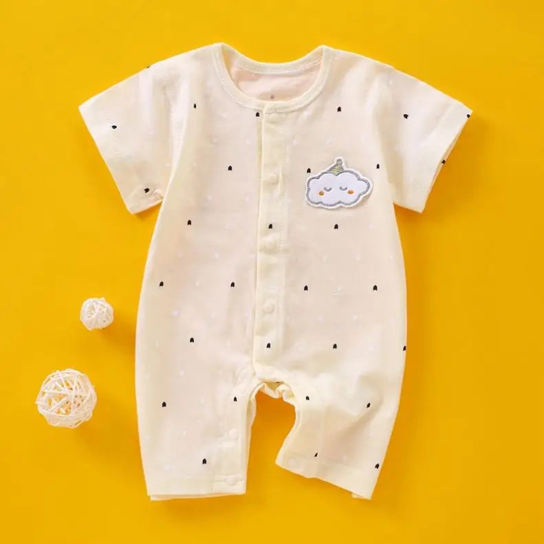 Toddler Girls T-Shirts Shirts Tops Onesie Cotton Summer Short-Sleeved Newborn Clothesa Underwear Baby Romper Pajamas Clothes
