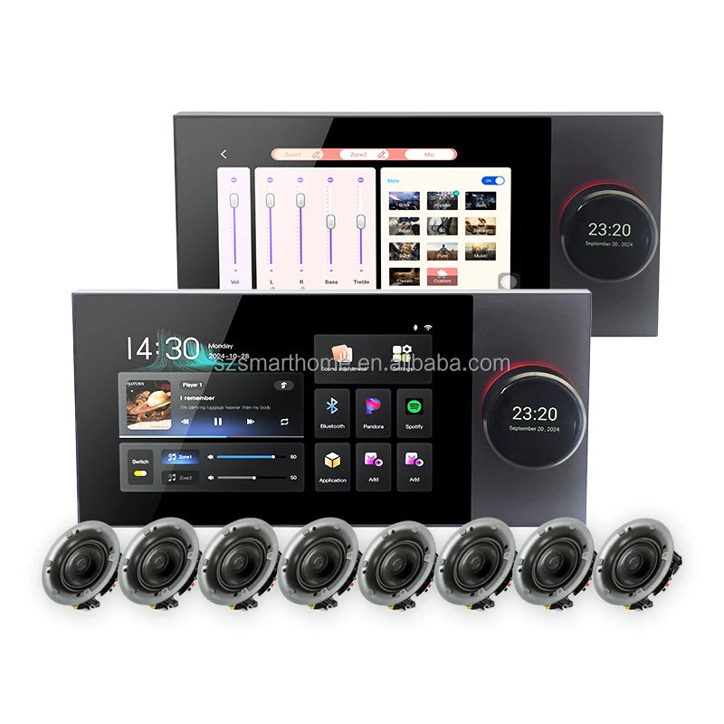 7-Inch Android Operating System Touch Screen Music Host Multi-Function Independent Zones Wall-Mounted Central Smart Home Product