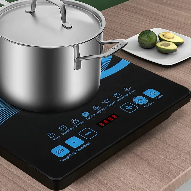 Authentic 2200W House Hold Glass Touch Screen Stir-fry Intelligent New Integrated Energy-saving Cooker