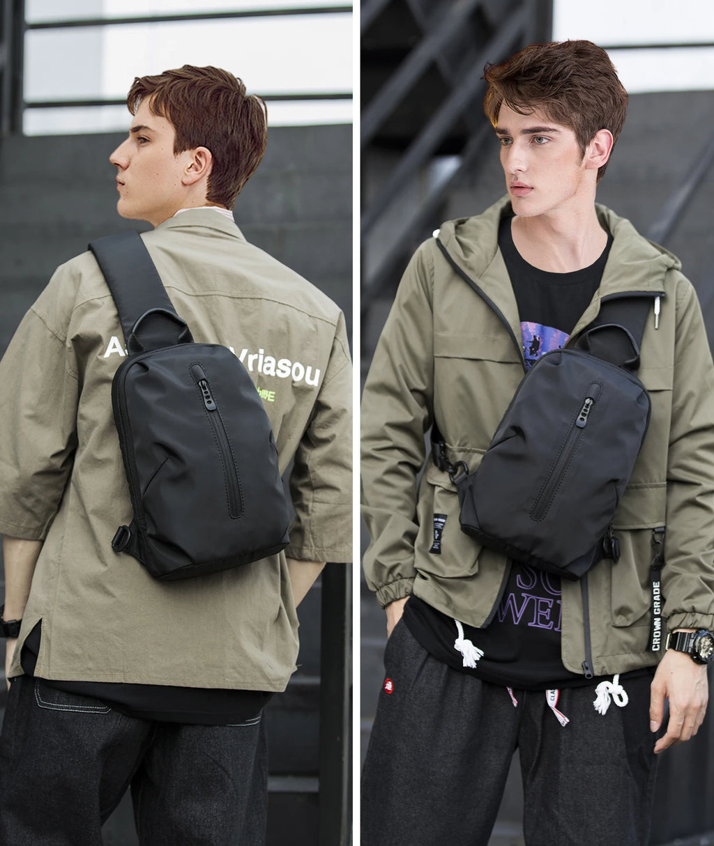 MOYYI Wholesale Waterproof Crossbody Bags for Men Outdoor Chest Sling Bags