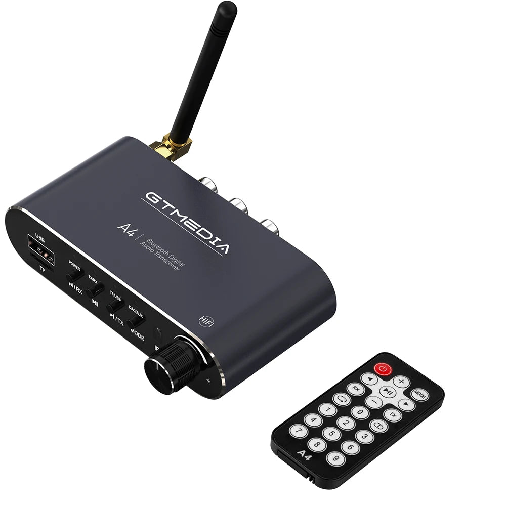 GTMEDIA A4 Bluetooth 5.1 Receiver and Transmitter 4 in 1 Audio Adapter Plug and Play