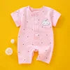 Toddler Girls T-Shirts Shirts Tops Onesie Cotton Summer Short-Sleeved Newborn Clothesa Underwear Baby Romper Pajamas Clothes