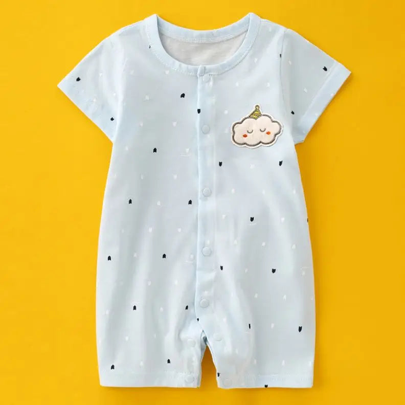 Toddler Girls T-Shirts Shirts Tops Onesie Cotton Summer Short-Sleeved Newborn Clothesa Underwear Baby Romper Pajamas Clothes