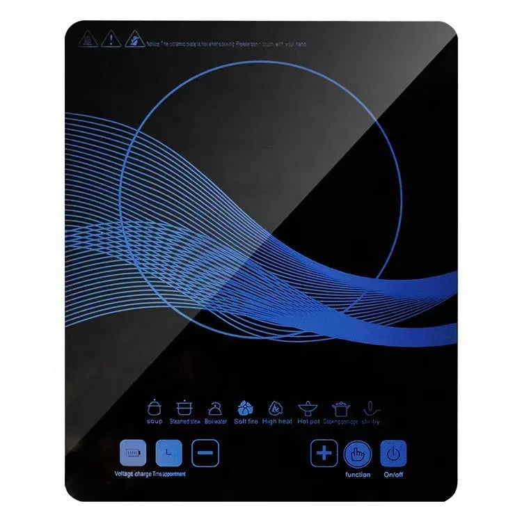 Authentic 2200W House Hold Glass Touch Screen Stir-fry Intelligent New Integrated Energy-saving Cooker