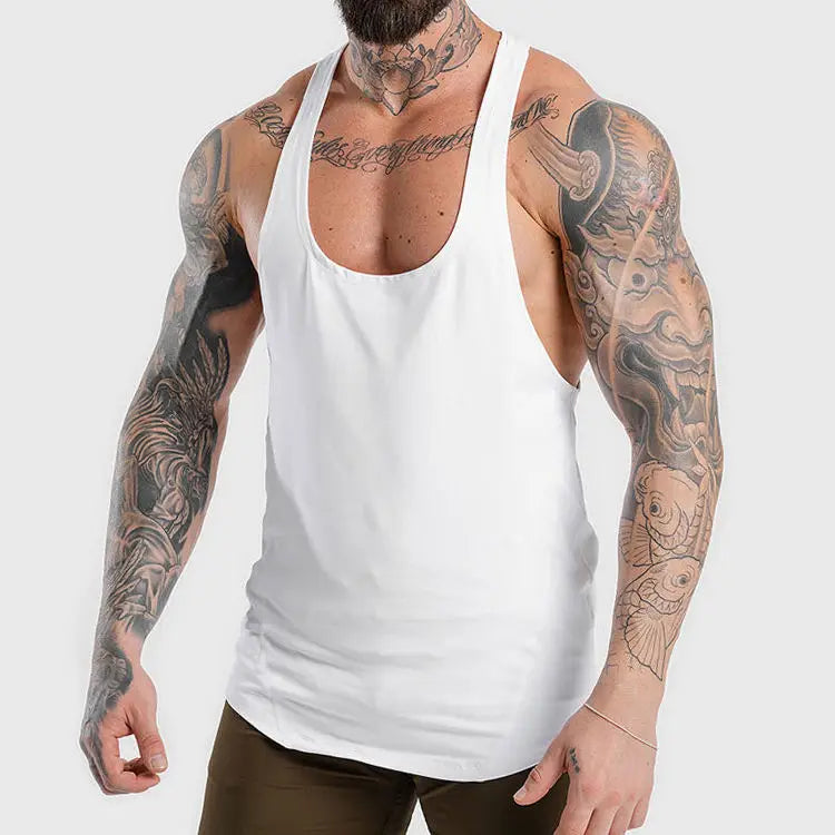Custom Men's Gym Shirt Quick-Dry Breathable 100% Polyester Anti-Pilling Sporty Style Tank Top YouLaMii 200g
