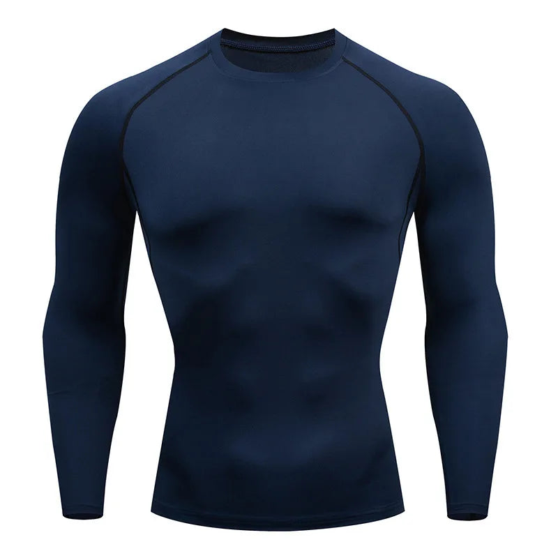 Men's Compression Shirts Long Sleeve Athletic T Shirt Workout Cool Dry Running Tops Gym Undershirts Baselayers for Men
