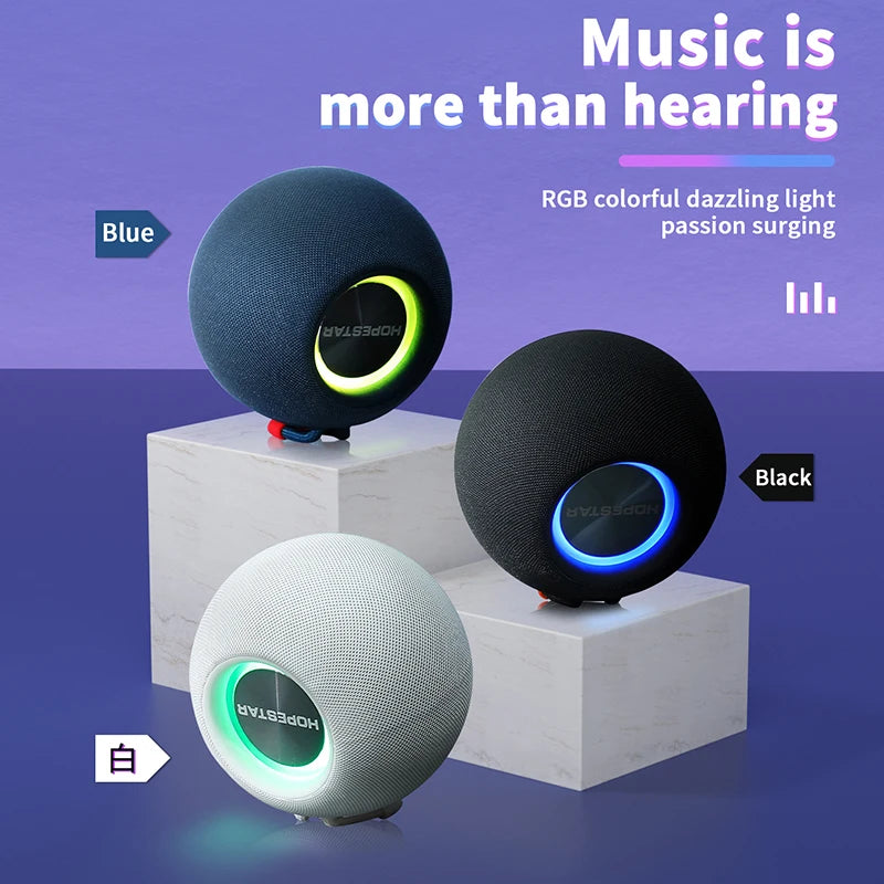 H52 Box Mini Subwoofer Stereo HiFi Sound IPX6 Small Speakers Waterproof Wireless Portable Outdoor Speakers