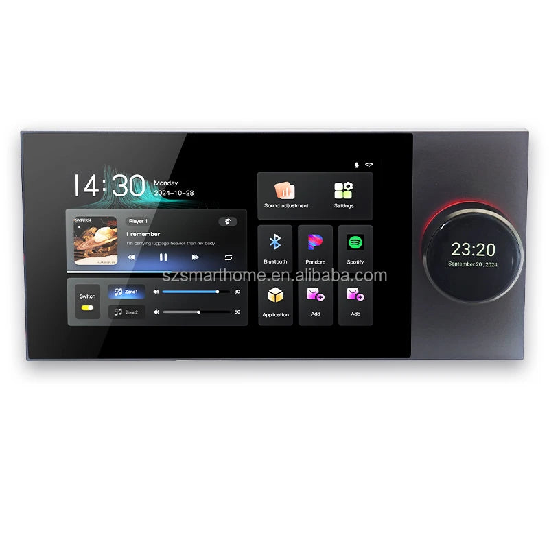 7-Inch Android Operating System Touch Screen Music Host Multi-Function Independent Zones Wall-Mounted Central Smart Home Product