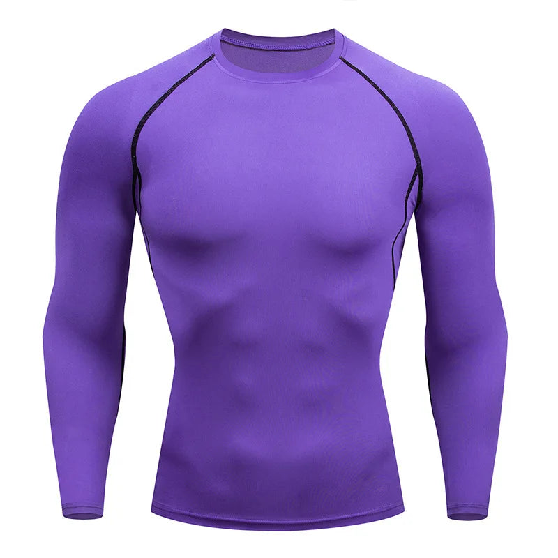 Men's Compression Shirts Long Sleeve Athletic T Shirt Workout Cool Dry Running Tops Gym Undershirts Baselayers for Men
