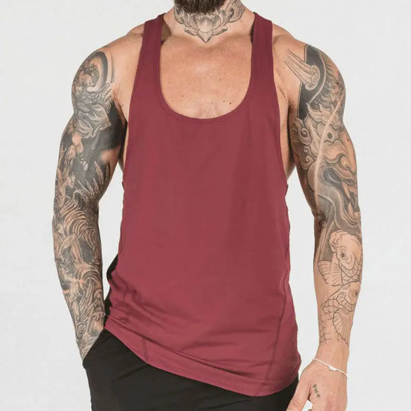 Custom Men's Gym Shirt Quick-Dry Breathable 100% Polyester Anti-Pilling Sporty Style Tank Top YouLaMii 200g