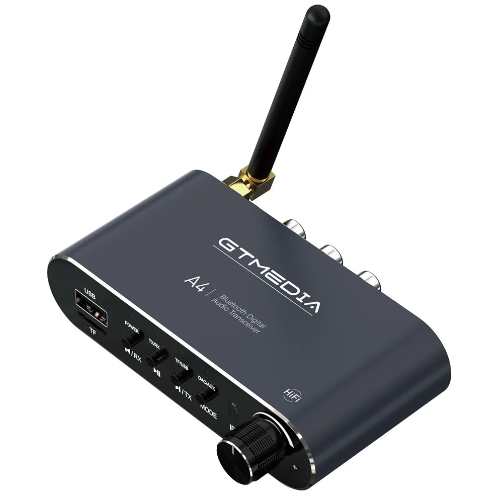 GTMEDIA A4 Bluetooth 5.1 Receiver and Transmitter 4 in 1 Audio Adapter Plug and Play