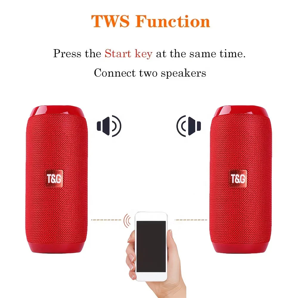 OEM T&G TG117 Speaker Outdoor Mini Wireless for V5.3 Waterproof Speaker with USB TF/SD Support 10-15h Battery Life