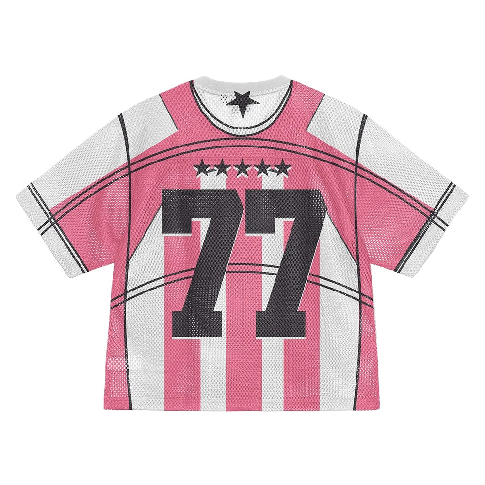 High Quality Short Jerseys Multi-Element European American Cool Street Graffiti Mesh Design Unisex Sports Shirt 100% Polyester