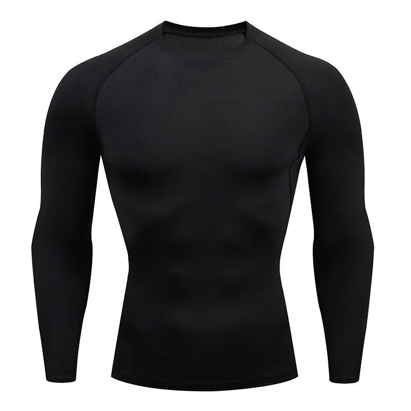 Men's Compression Shirts Long Sleeve Athletic T Shirt Workout Cool Dry Running Tops Gym Undershirts Baselayers for Men
