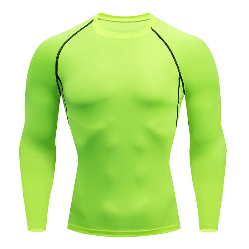 Men's Compression Shirts Long Sleeve Athletic T Shirt Workout Cool Dry Running Tops Gym Undershirts Baselayers for Men