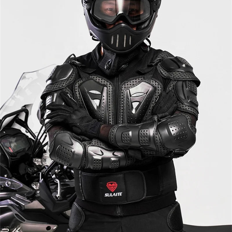 PE Shell Motocross Dirt Bike Spine Gear Armor Jacket and Pants Set