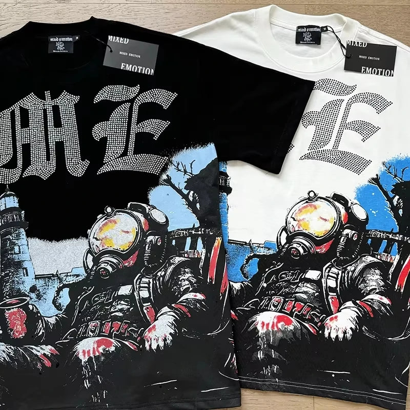 Summer High Quality T Shirts Men 100% Cotton Fashion Printing Graphic Short Sleeve Hot MIXED EMOTION T-Shirt For