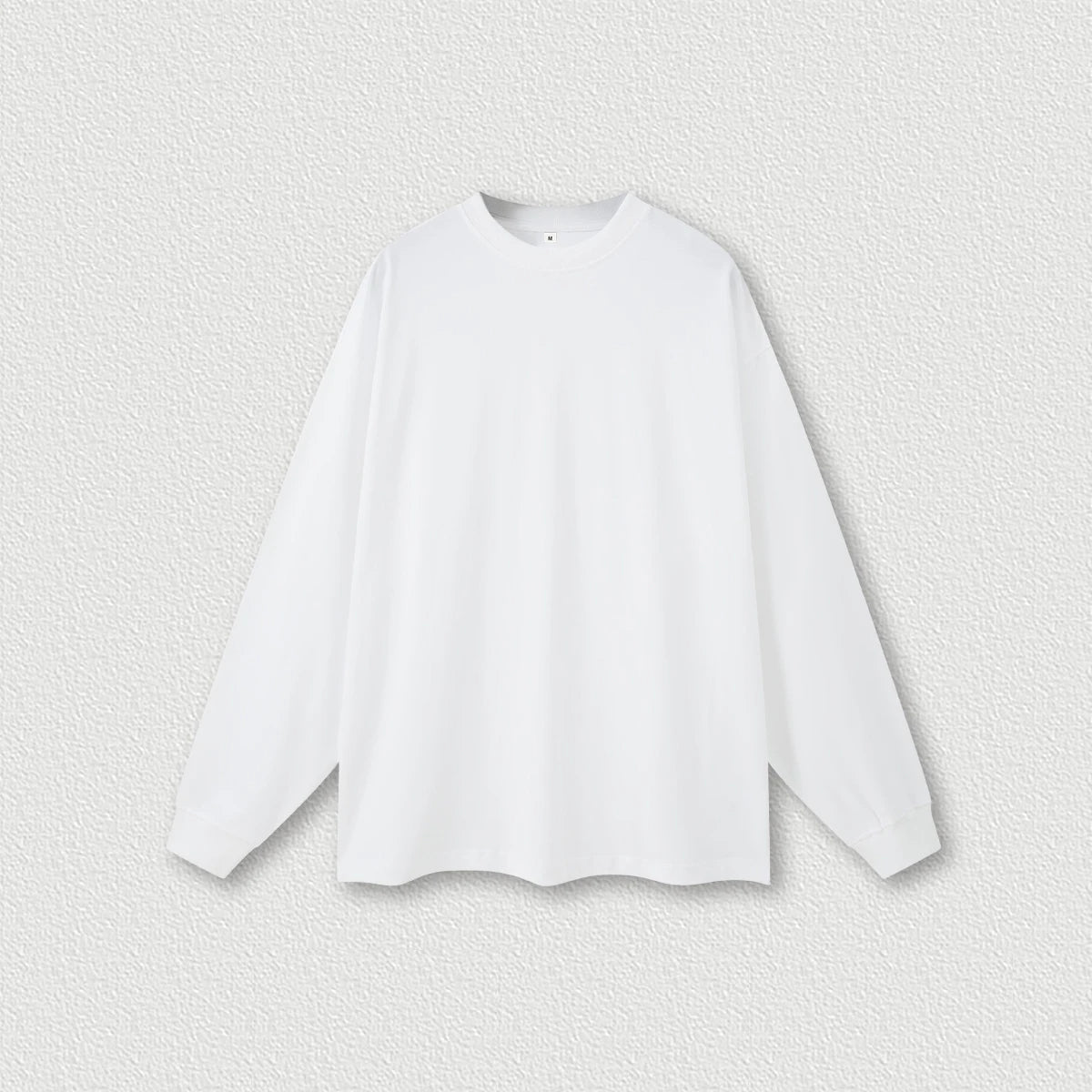 HETH104  Autumn Causal 425gsm heavy weight O-neck oversize long sleeve shirt