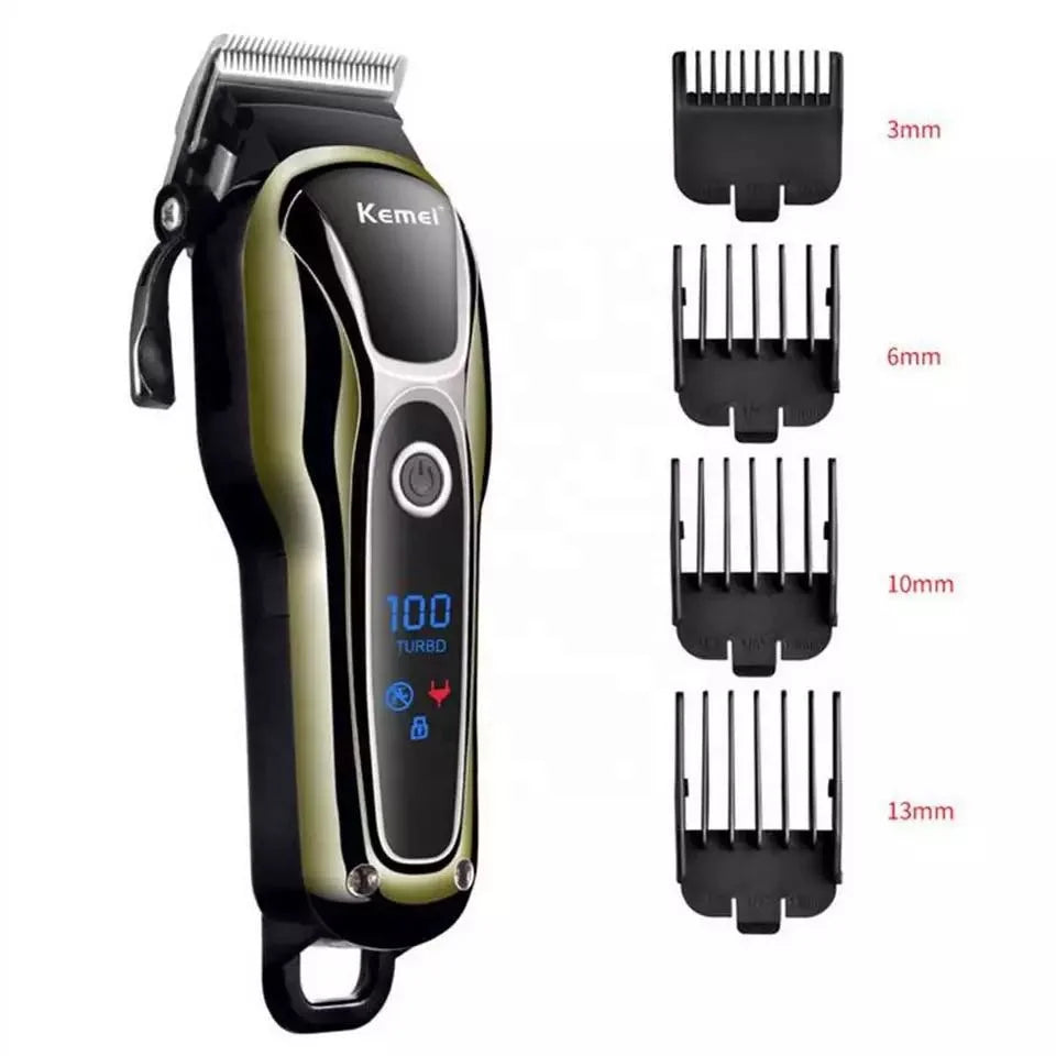 Professional High-Quality Kemei Rechargeable Electric Hair Clippers KM-1990 House Hold Hair Trimmer Professional Trimmer