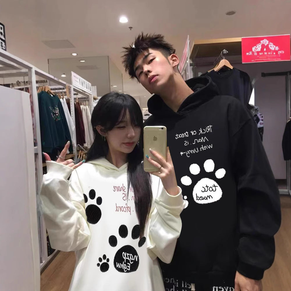 High-End Oversize Tops for Men and Women, Special Couple Wear, Autumn and Winter Velvet Hooded Sweatshirts, Trendy Brand Class Uniforms
