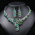 European and American accessories exaggerated retro necklace set women's luxury crystal banquet dress accessories clavicle chain factory direct sales