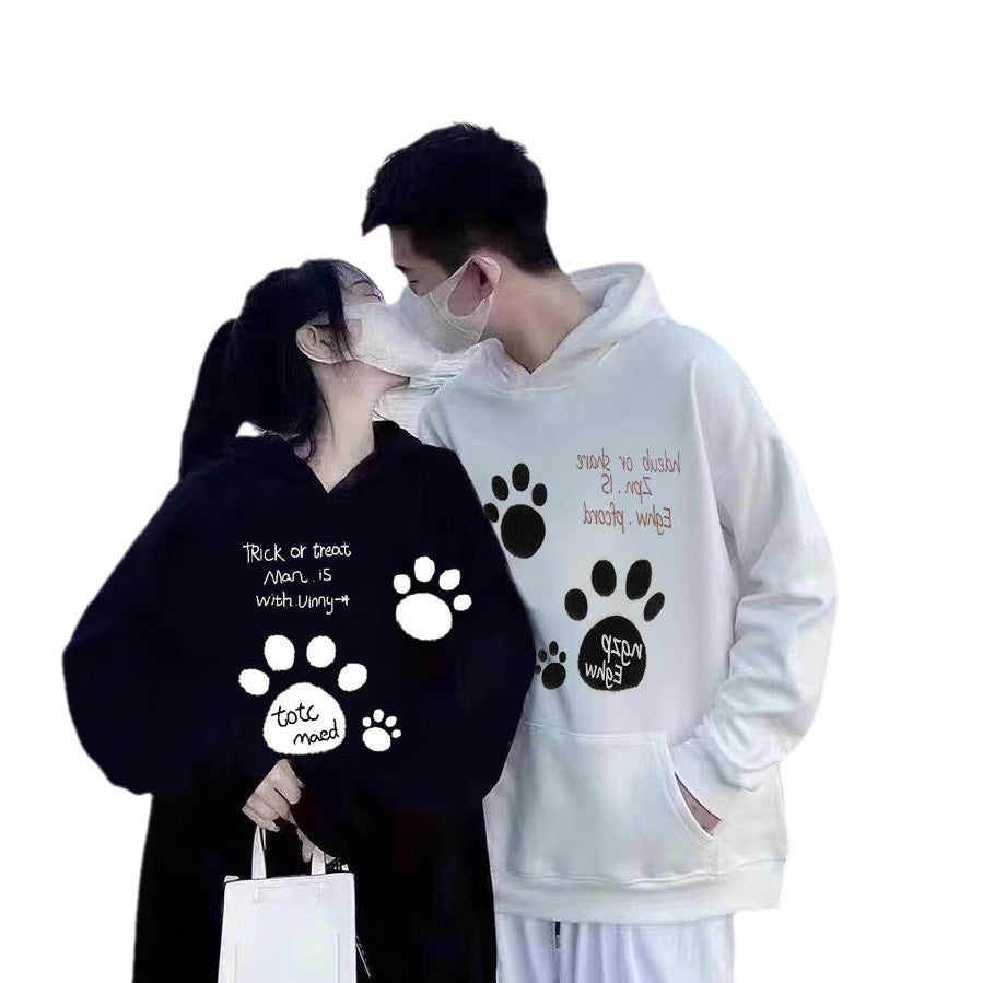 High-End Oversize Tops for Men and Women, Special Couple Wear, Autumn and Winter Velvet Hooded Sweatshirts, Trendy Brand Class Uniforms