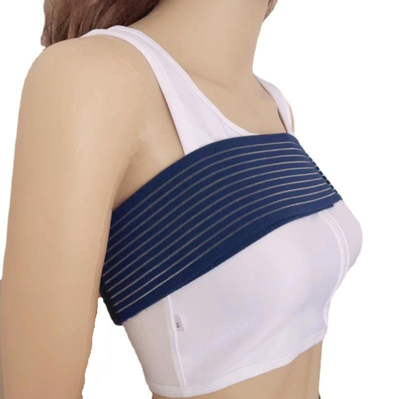 Chest Pressure Rope Skipping Running Chest Fixed Belt Elastic Belt Chest Belt High Strength Sports Bandage Chest Protection Belt Shockproof and Breathable