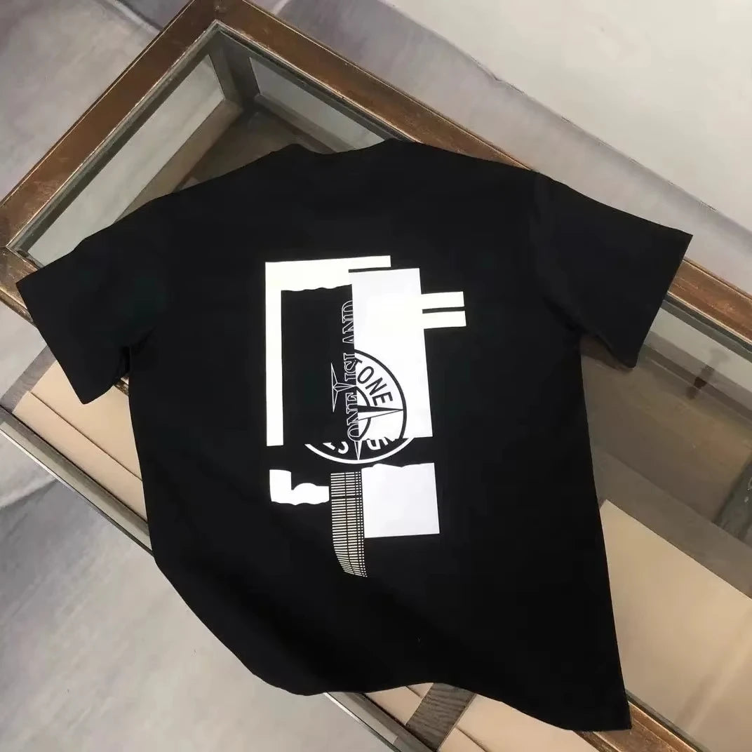 Fashion Trend High-End Luxury Brand  Print Oversized T-shirt Casual Cotton Short Sleeve Streetwear Graphic Tee for Summer