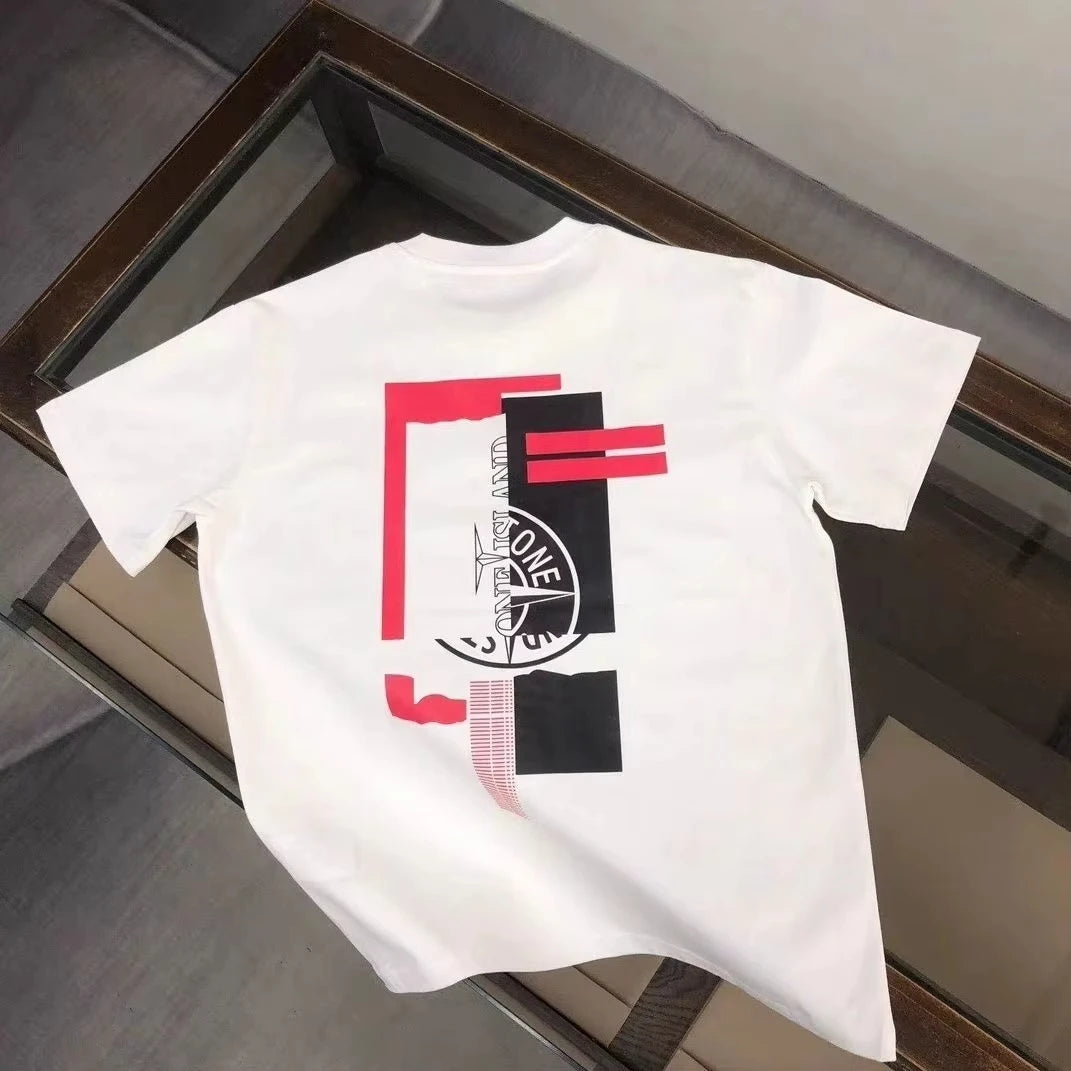 Fashion Trend High-End Luxury Brand  Print Oversized T-shirt Casual Cotton Short Sleeve Streetwear Graphic Tee for Summer