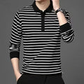 Polo T Shirt for Men Winter Pullovers Oversize Man Sweatshirt Formal Big Size Business With Collar Elasticity Emo Streetwear S