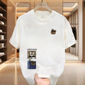 Fashion pattern T-shirt - 100% cotton, simple men's clothing with printed design. Trendy and versatile T-shirt.